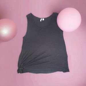 Loose fit black tank top